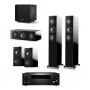 Домашний кинотеатр 5.1 KEF R5 Gloss Black + AV-ресивер Onkyo TX-RZ50 B M2